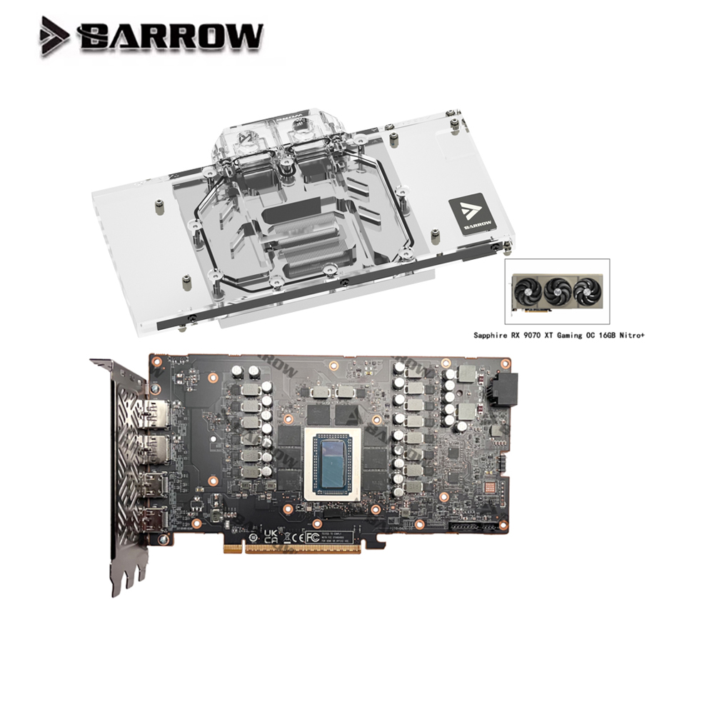 Barrow GPU bloc d'eau pour Sap - Rx 9070 Xt avis et prix
